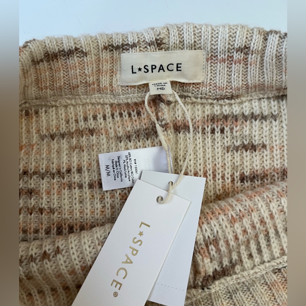 L*Space | NWT Layla Knit Cream High Waist Shorts - Picture 5 of 11